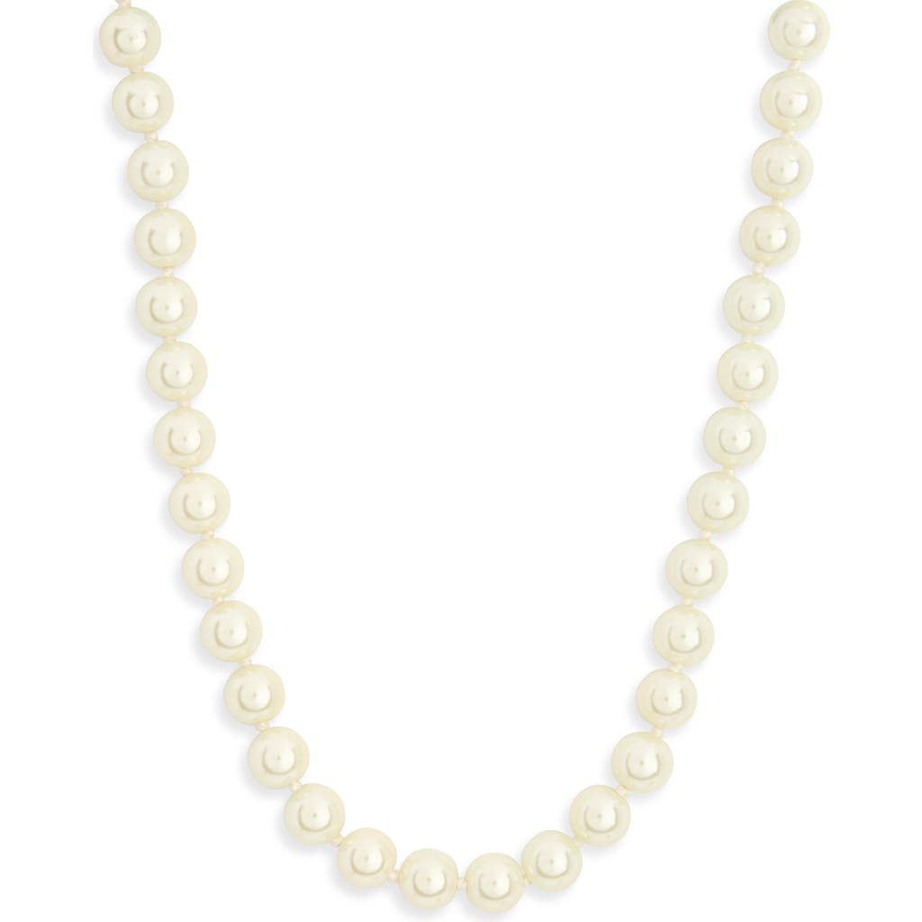 Kenneth Jay Lane Faux Pearl Necklace In White