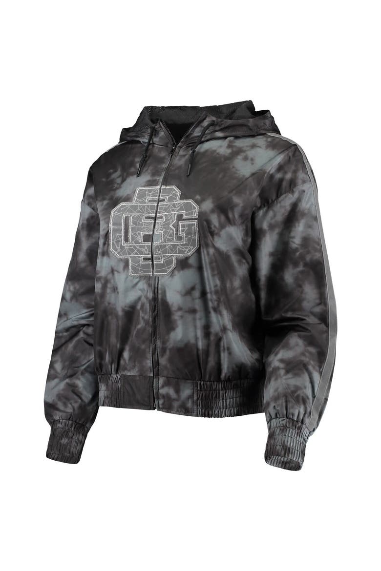 Women's Mitchell & Ness Black Green Bay Packers Galaxy Full-Zip Windbreaker Hoodie Jacket, Alternate, color, Black