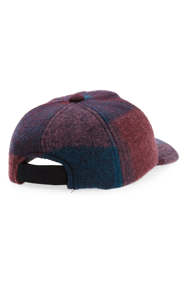 Isabel Marant Tyron Logo Check Blanket Baseball Cap, Alternate, color, 