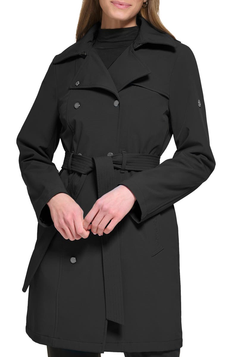 Calvin Klein Soft Shell Trench Coat, Alternate, color, 