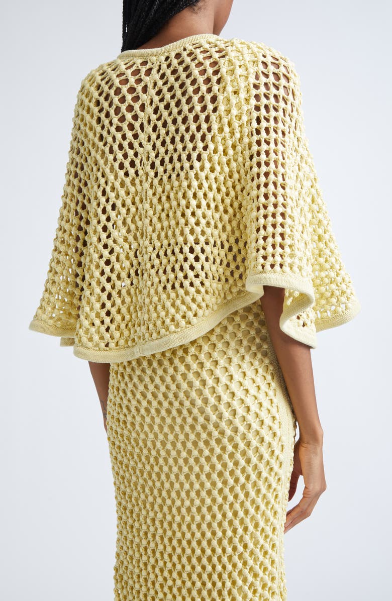 Diotima Crystal Mesh Capelet, Alternate, color, Butter