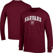 Champion Men's Champion Crimson Harvard Crimson Arch Over Logo Long Sleeve T-Shirt