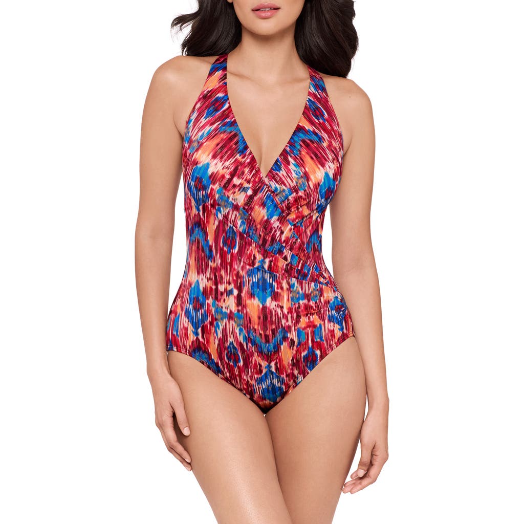 Miraclesuit ® Ikat Dorado Wrapsody One-piece Swimsuit In Multi