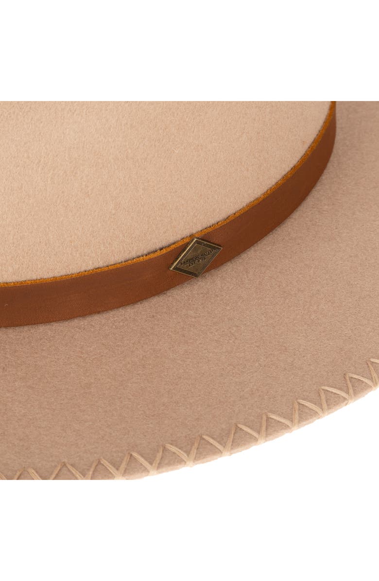 San Diego Hat Faux Leather Wool Fedora, Alternate, color, Tan