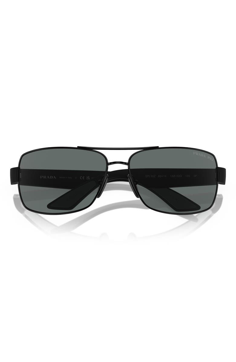 PRADA SPORT 65mm Oversize Polarized Pillow Sunglasses, Alternate, color,