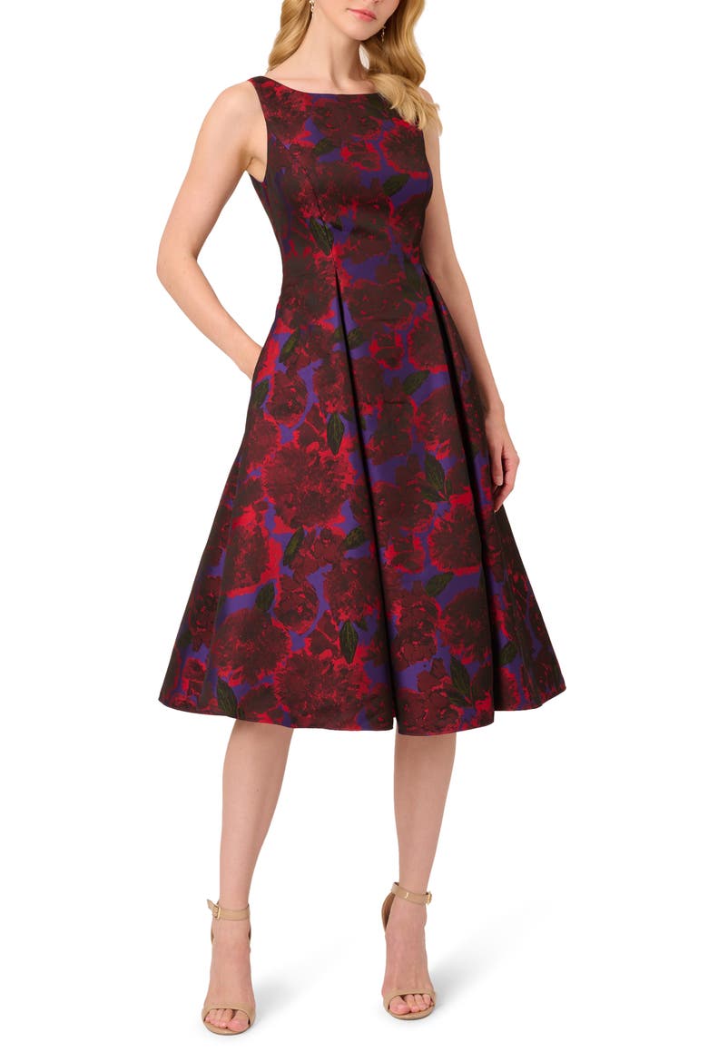 adrianna papell fit and flare tea-length cocktail dress Amazon.com: Adrianna Papell Women's Sleeveless Tea Length Dress Hot Orchid 12 : Clothing, Shoes & Jewelry