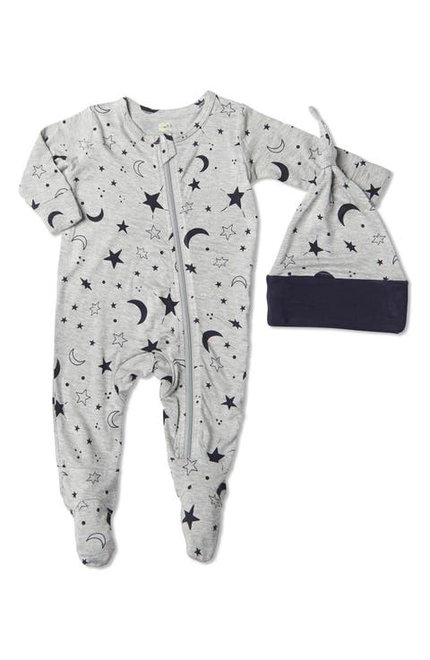 Jersey Long Sleeve Footie & Hat Set