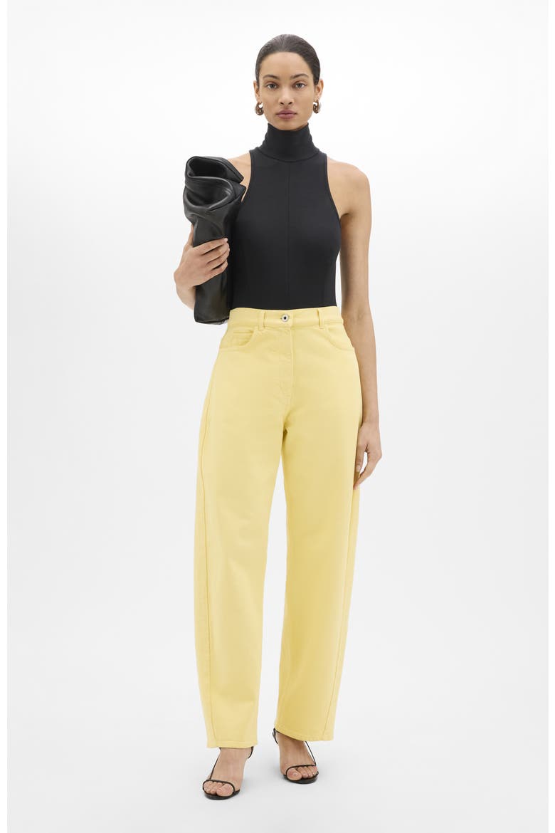 Denim Curved Pant, Main, color, Daffodil