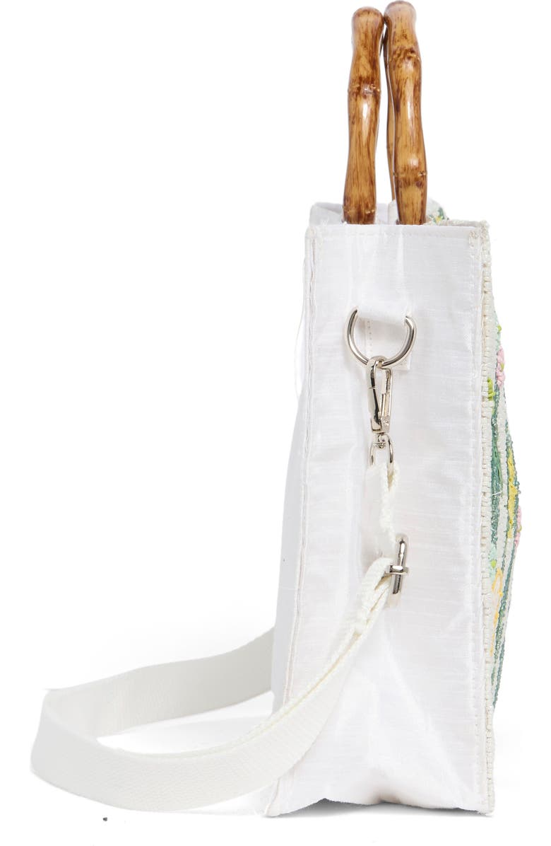 Collection XIIX Lemon Beaded Ring Handle Tote Bag, Alternate, color, Lemon