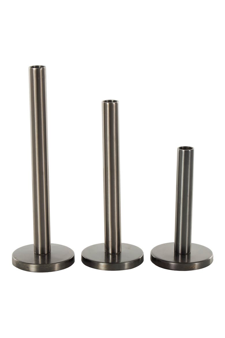 Set of 3 Taper Candleholders, Main, color, SILVER