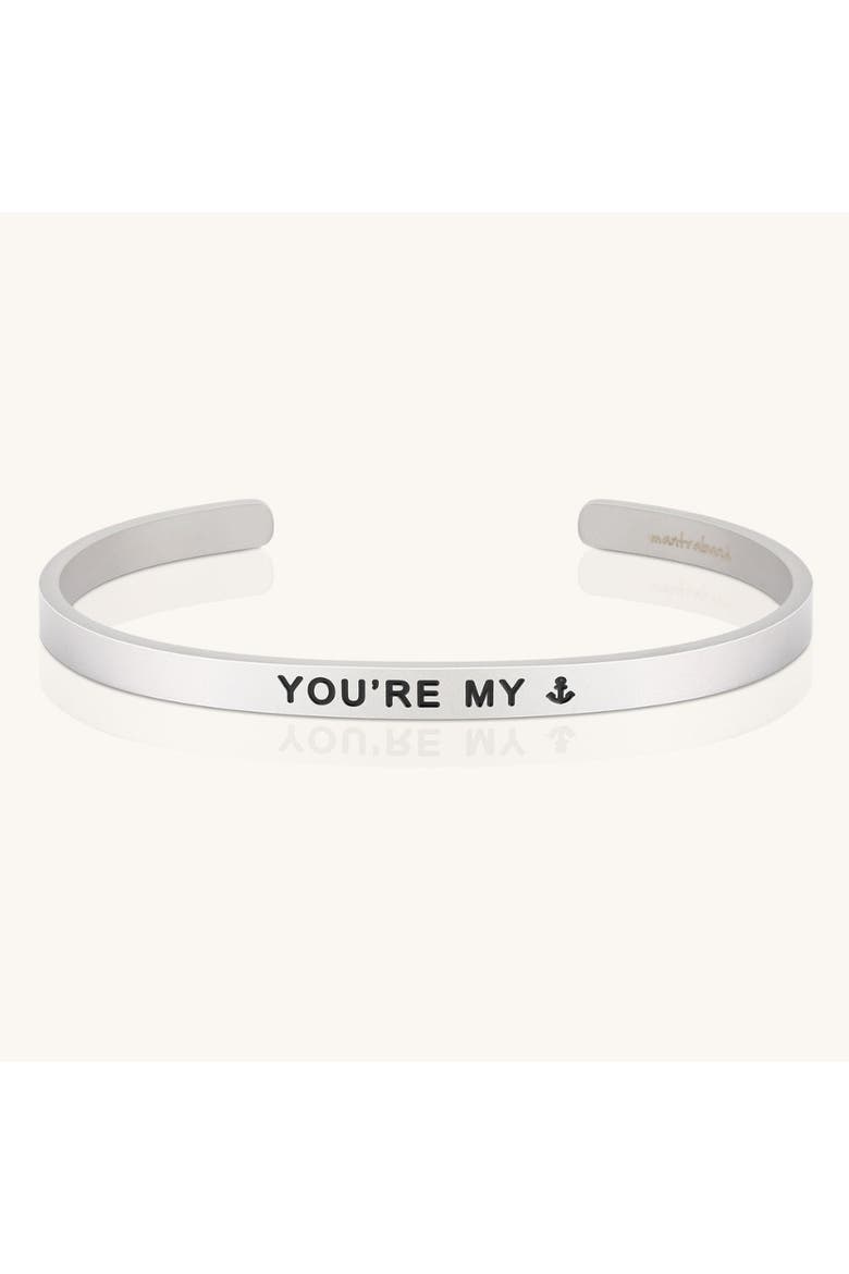 You're My Anchor (Navy-Marine Corps Relief Society) bracelet, Main, color, Silver