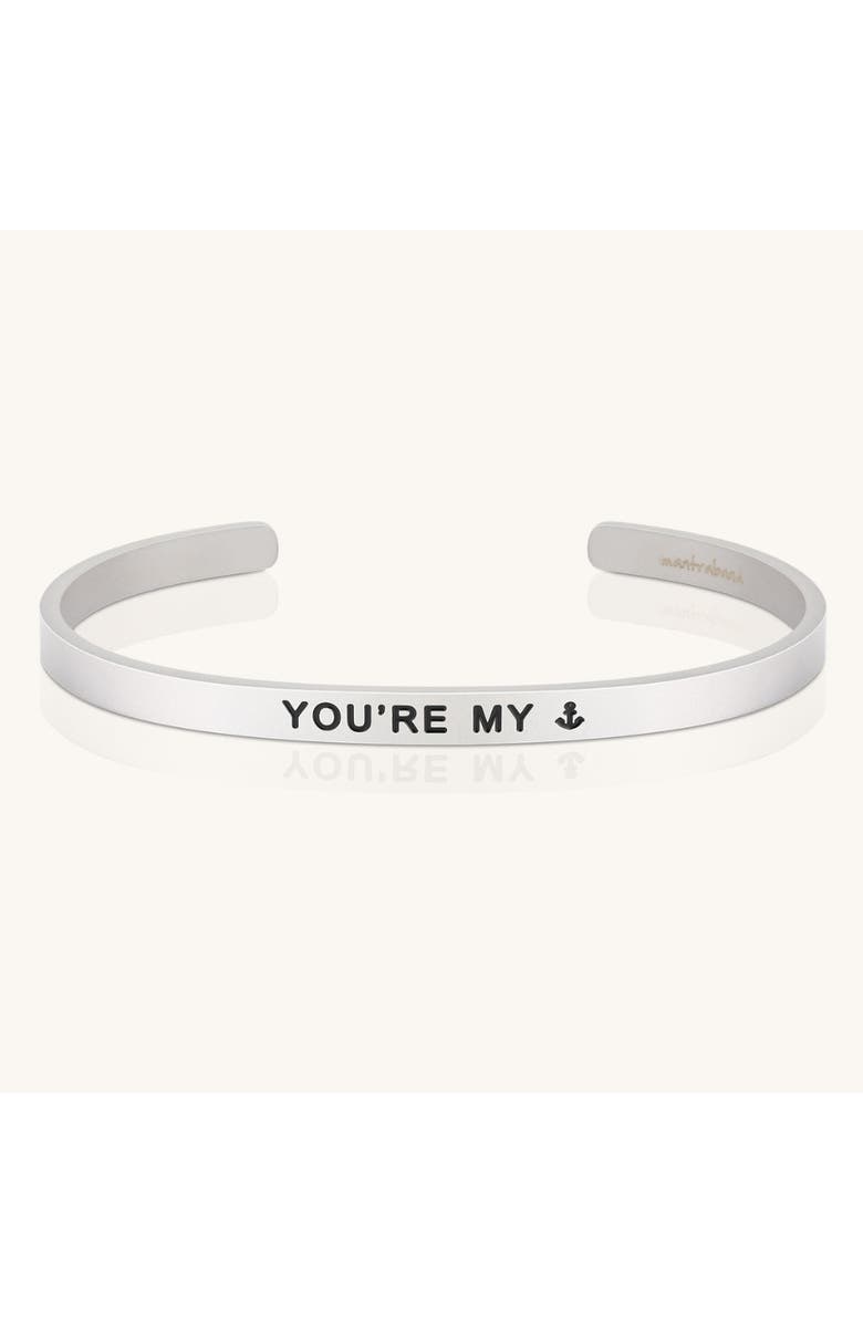 Mantra You're My Anchor (Navy-Marine Corps Relief Society) bracelet, Main, color, Silver