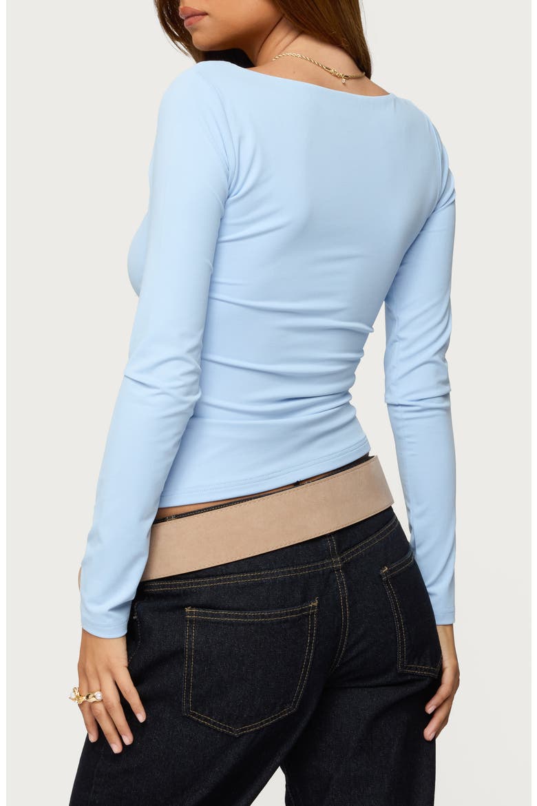 Lovie Square Neck Long Sleeve Top, Alternate, color, BLUE
