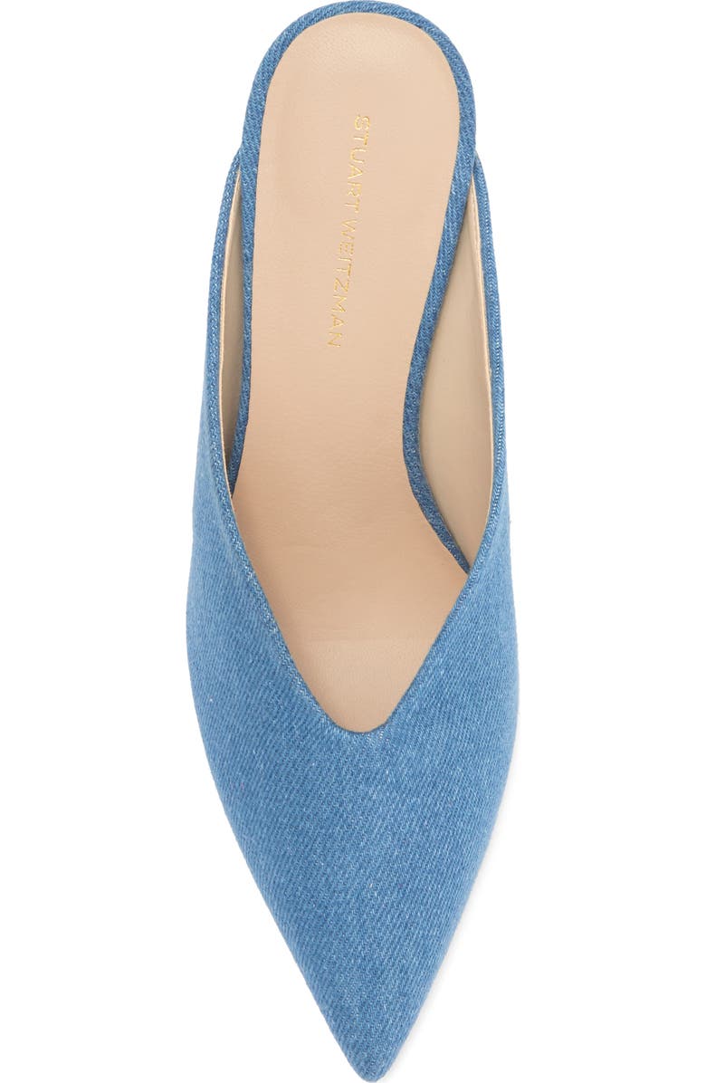 Stuart Weitzman Lula Pointed Toe Pump, Alternate, color, Mid Blue