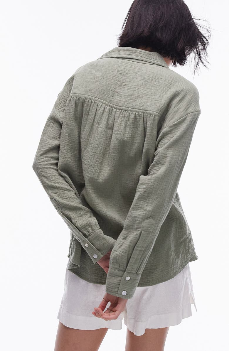Topshop Casual Cotton Button-Up Shirt, Alternate, color, 