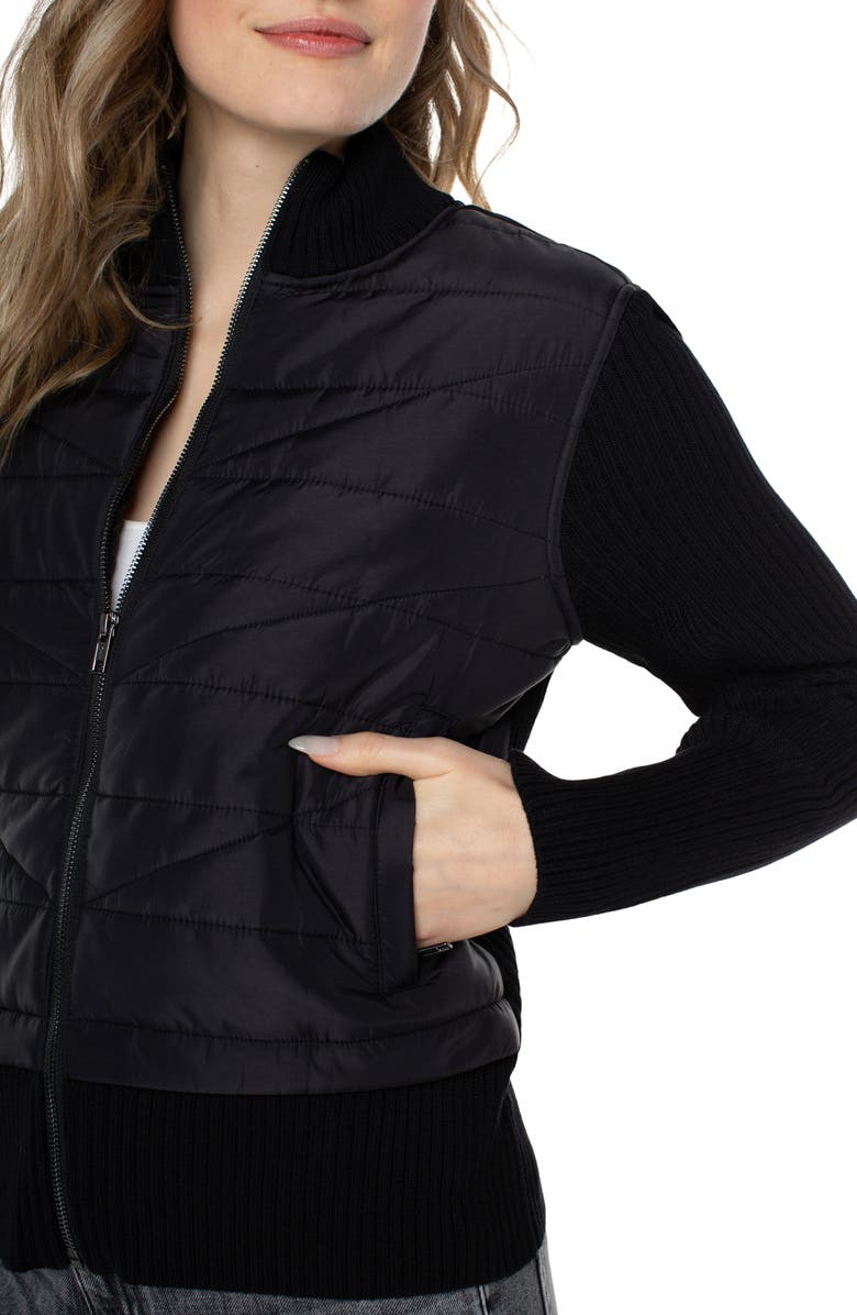 Liverpool Los Angeles Mixed Media Jacket, Alternate, color, 