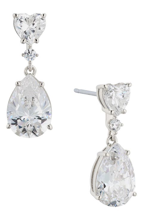 Cora Cubic Zirconia Drop Earrings