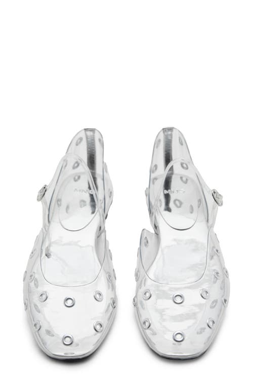 Mango Women's Eyelets Vinyl Shoes In Silver