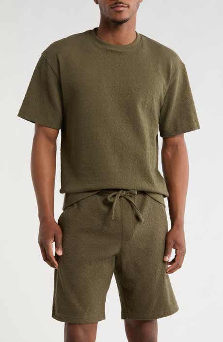 DENIM AND FLOWER Textured Knit T-Shirt & Shorts Set