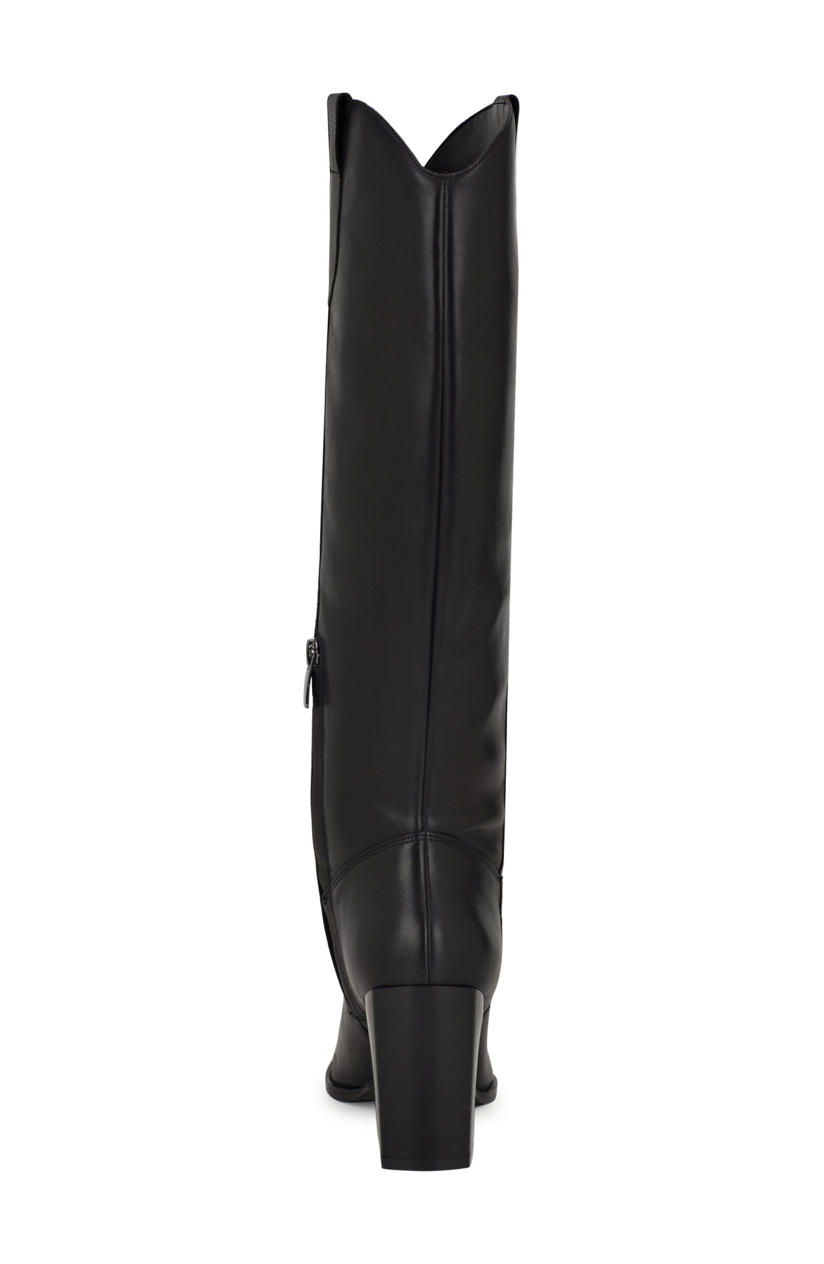 Nine West Bromwel Pointed Toe Knee High Western Boot, Alternate, color, 