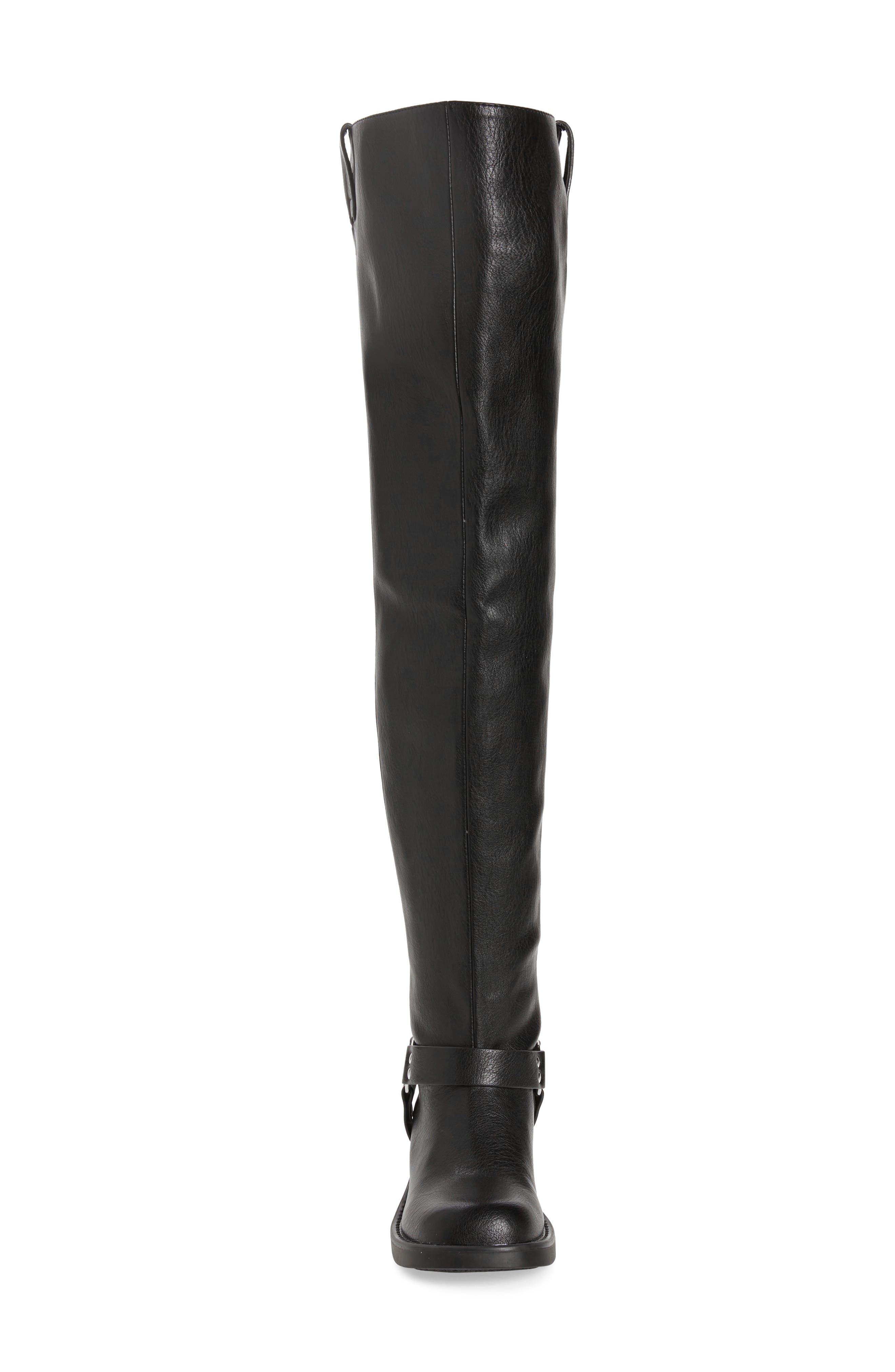 AZALEA WANG Glastonbury Water Resistant Knee High Moto Boot, Alternate, color, 
