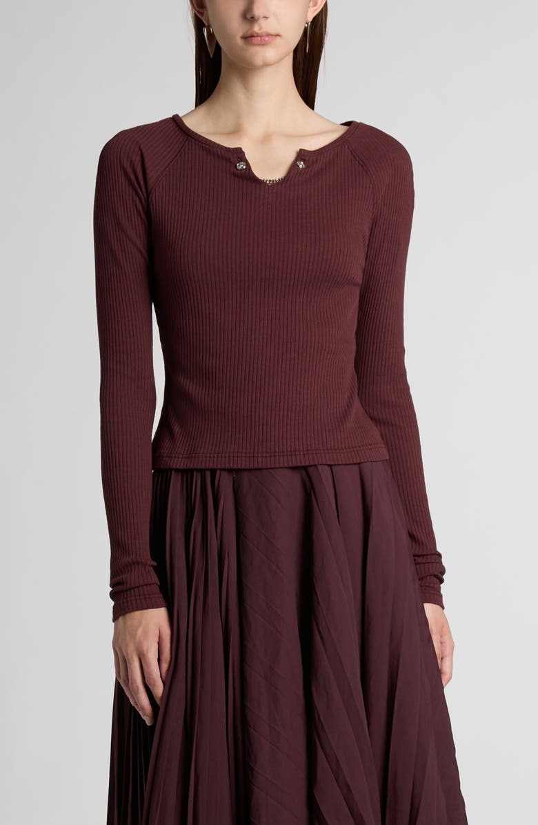 McQueen Rib Long Sleeve Top, Main, color, 