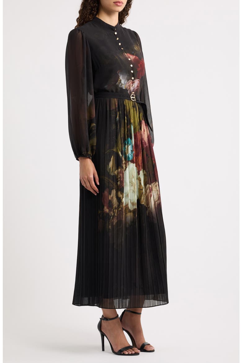 Adira Floral Long Sleeve Midi Dress, Alternate, color, VERONA FORREST