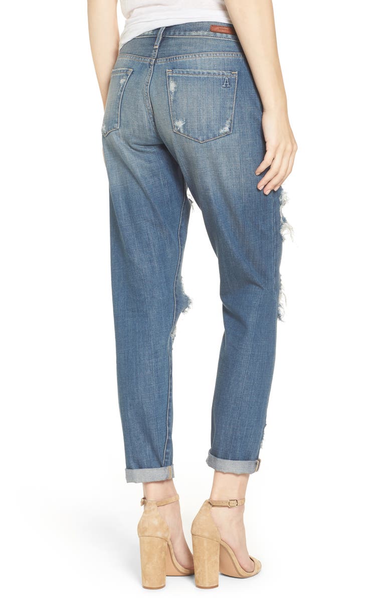 Articles of Society Janis Ripped Boyfriend Jeans, Alternate, color,