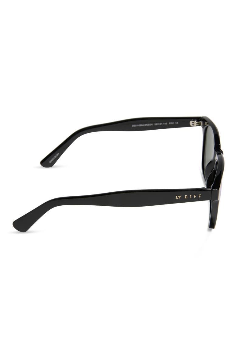 Grayson 51mm Square Sunglasses, Alternate, color, BLACK BLUE MIRROR