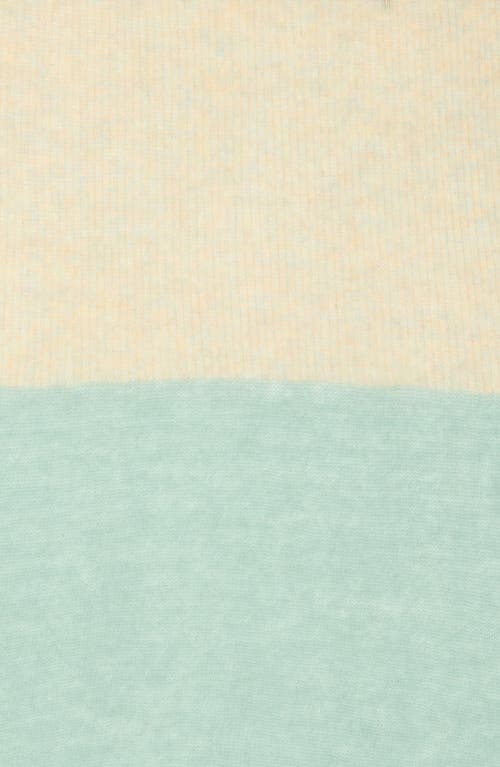 Portolano Colorblock Lambswool & Angora Blend Knit Scarf