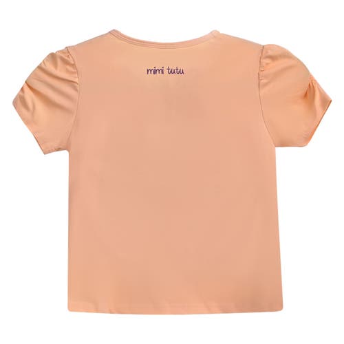 Mimi Tutu Peacock-appliqué T-shirt In Peach