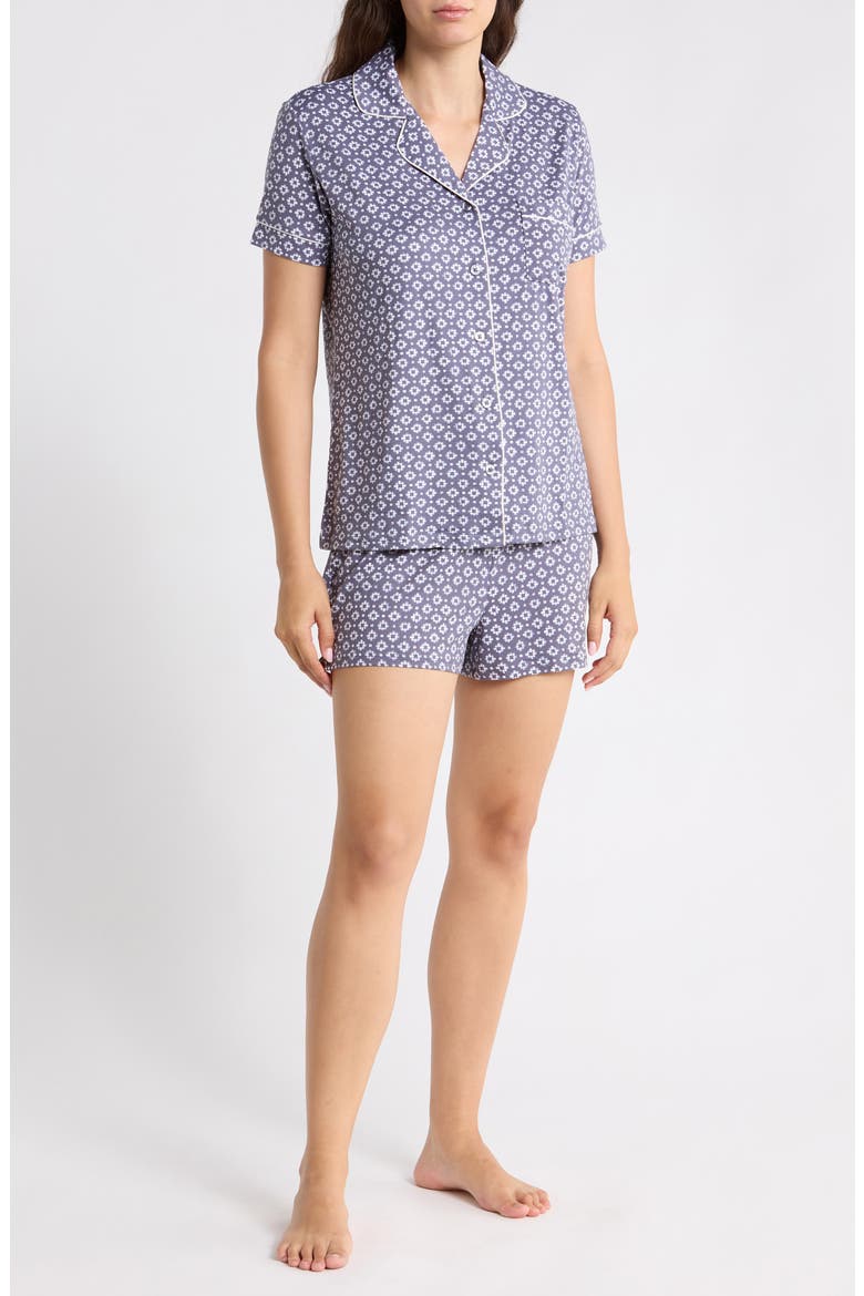 Printed Short Pajamas, Main, color, BLUE GEO
