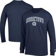 Champion Men's Champion  Navy Georgetown Hoyas Arch Over Logo Long Sleeve T-Shirt
