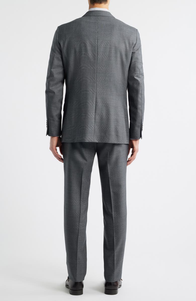 Peter Millar Hartford Classic Fit Charcoal Grey Glen Check Wool Suit, Alternate, color, Charcoal