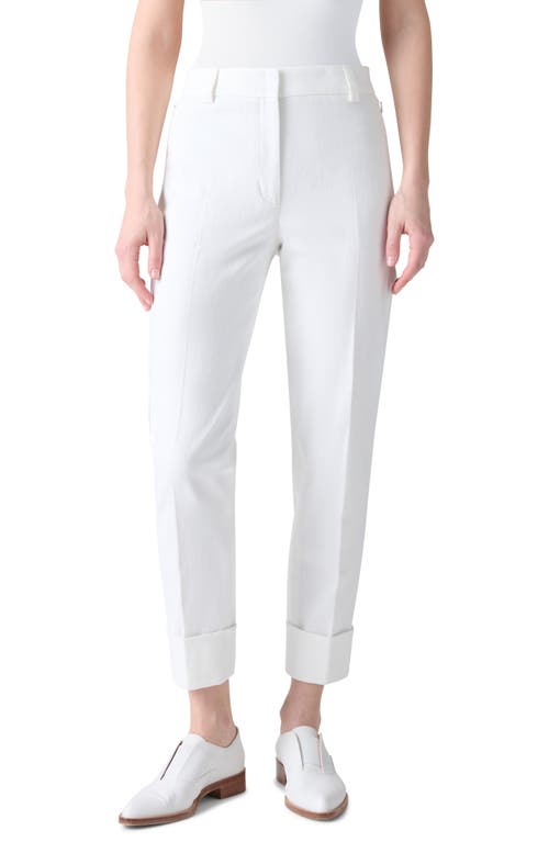 Akris Maxima Cotton Denim Stretch Cropped Pants