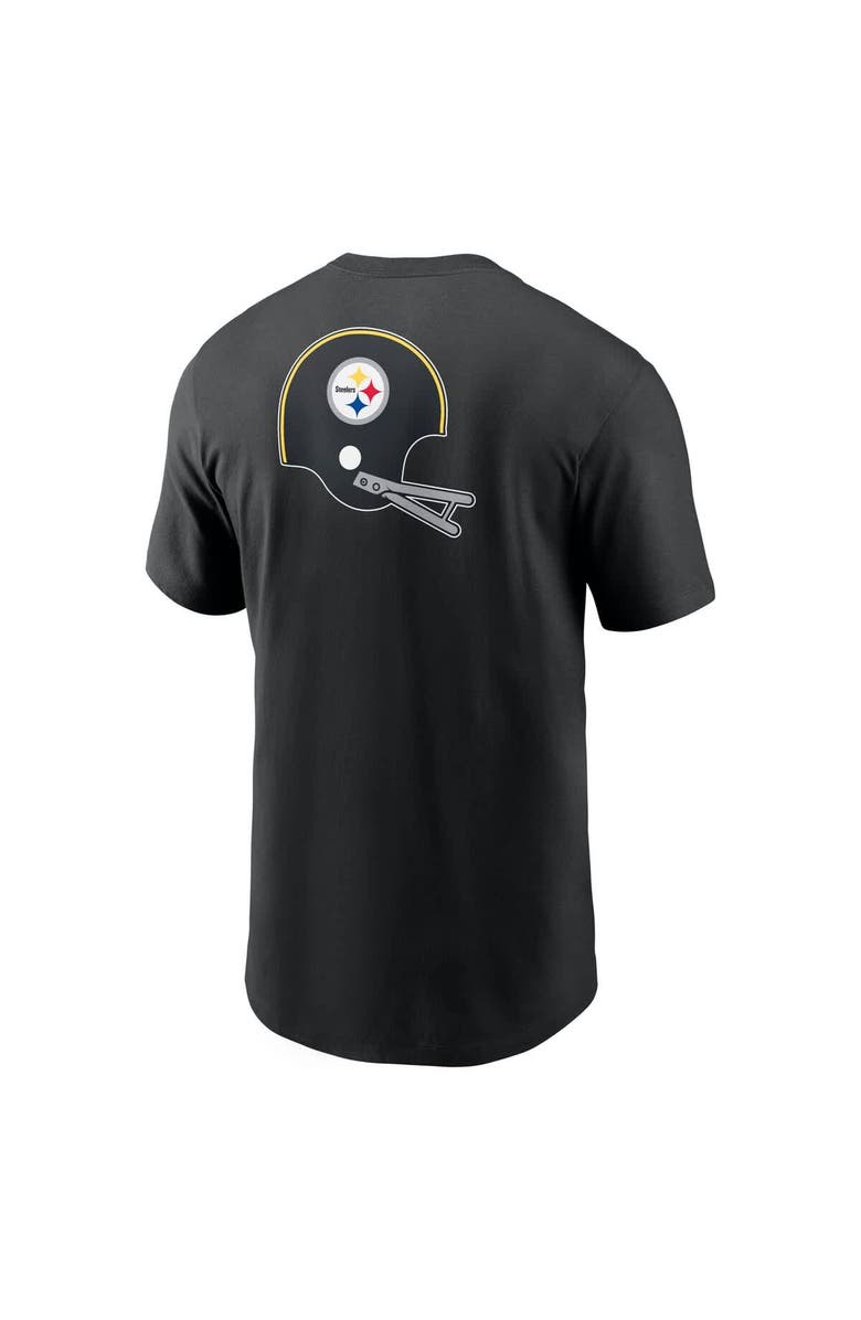 Nike Men's Nike Black Pittsburgh Steelers Rewind Front and Back Hit Essential T-Shirt, Alternate, color, Black