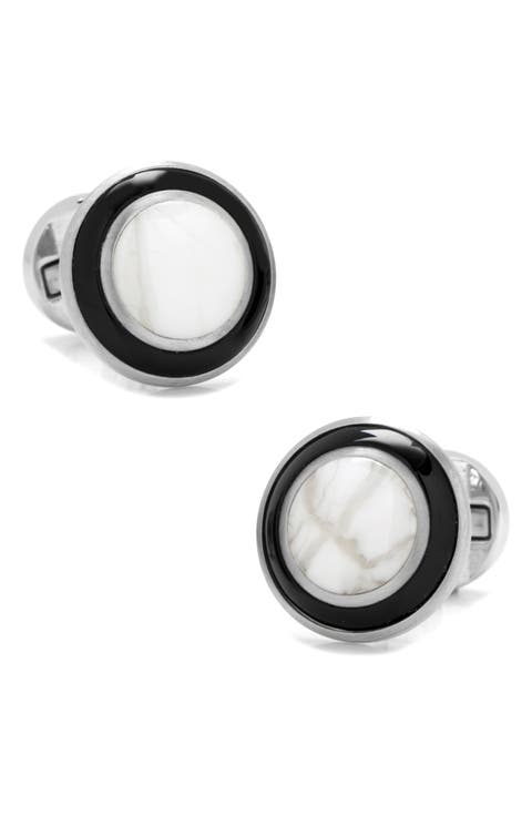 Jade & Onyx Cuff Links
