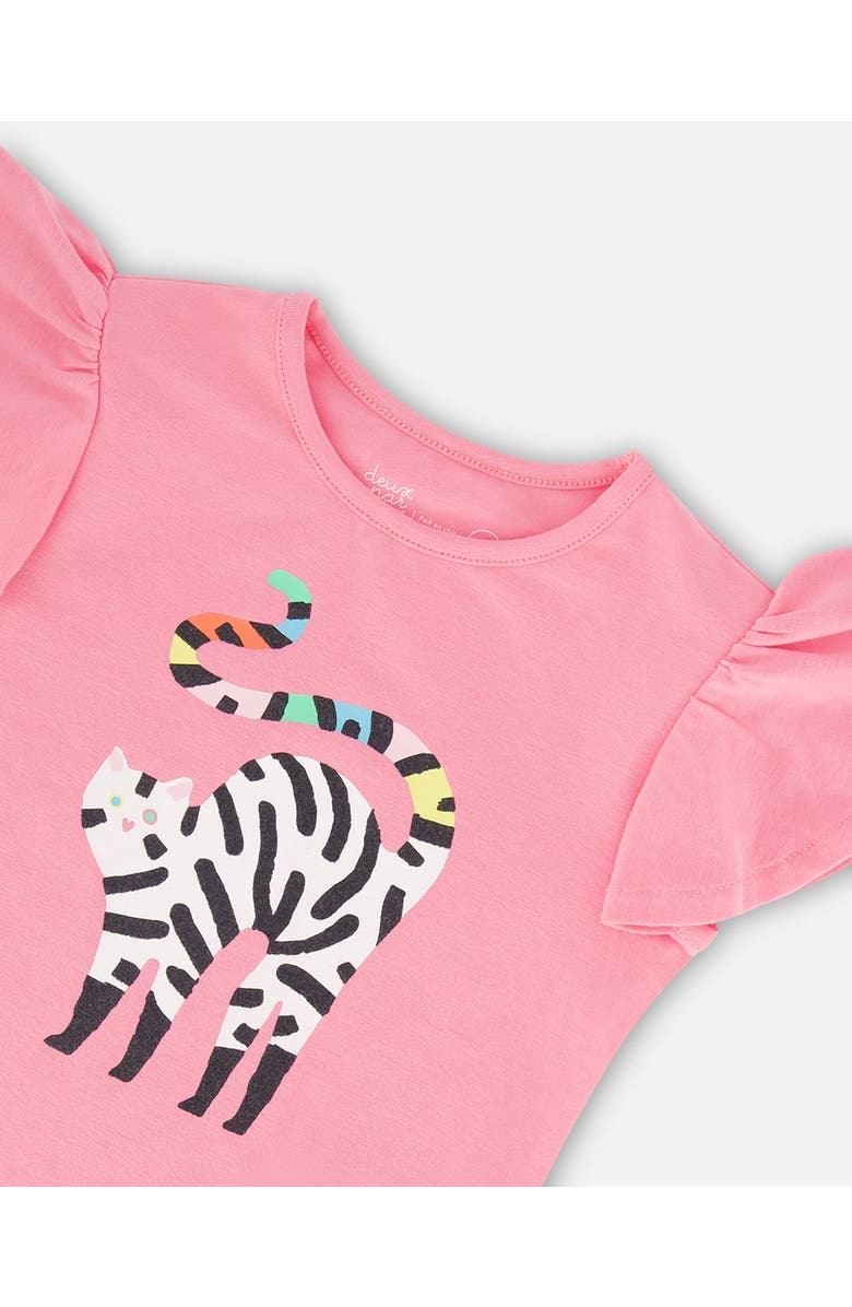 Deux par Deux Baby Girl's Organic Cotton Jersey Top Bubble Gum Pink, Alternate, color,