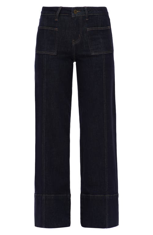 Bayeas Katia Patch Pocket Wide Leg Jeans In Blue
