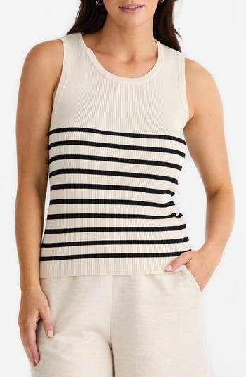 Brave + True Brave+true Amba Stripe Rib Knit Tank Top