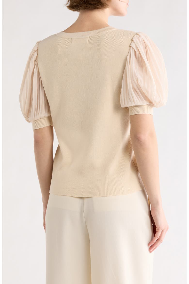 Asta Puff Sleeve Sweater, Alternate, color, BITTER CHOCOLATE