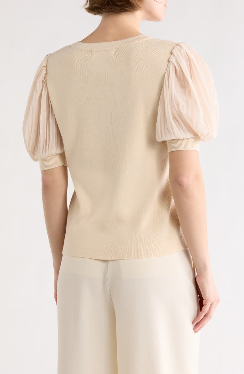 BY DESIGN Asta Puff Sleeve Sweater, Alternate, color, Bitter Chocolate