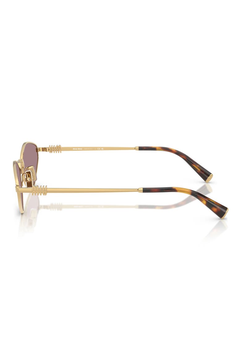 56mm Irregular Sunglasses, Alternate, color, LITE BROWN