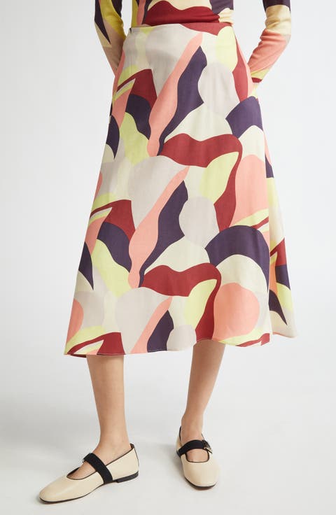 Kreppi Kamelia Midi Skirt