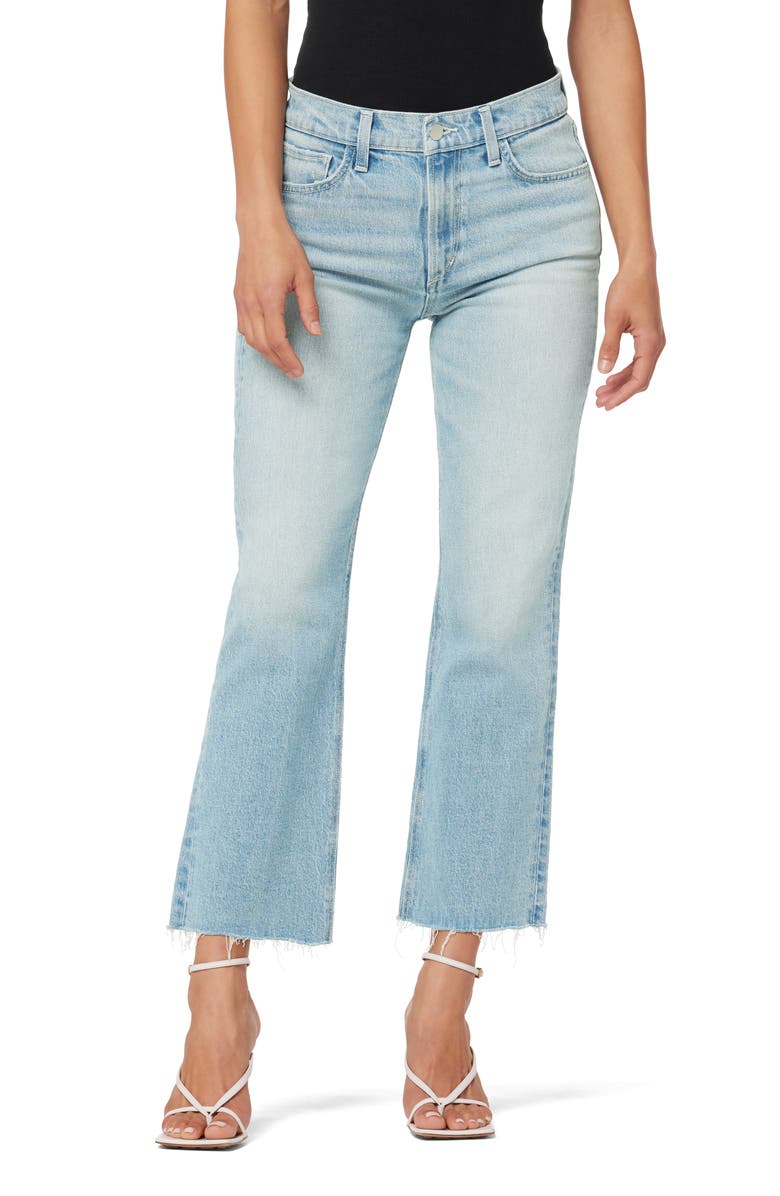 Joe's The Callie High Waist Raw Hem Crop Bootcut Jeans, Main, color, 