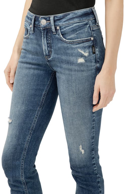Shop Silver Jeans Co. Suki Curvy Mid Rise Ankle Skinny Jeans In Indigo