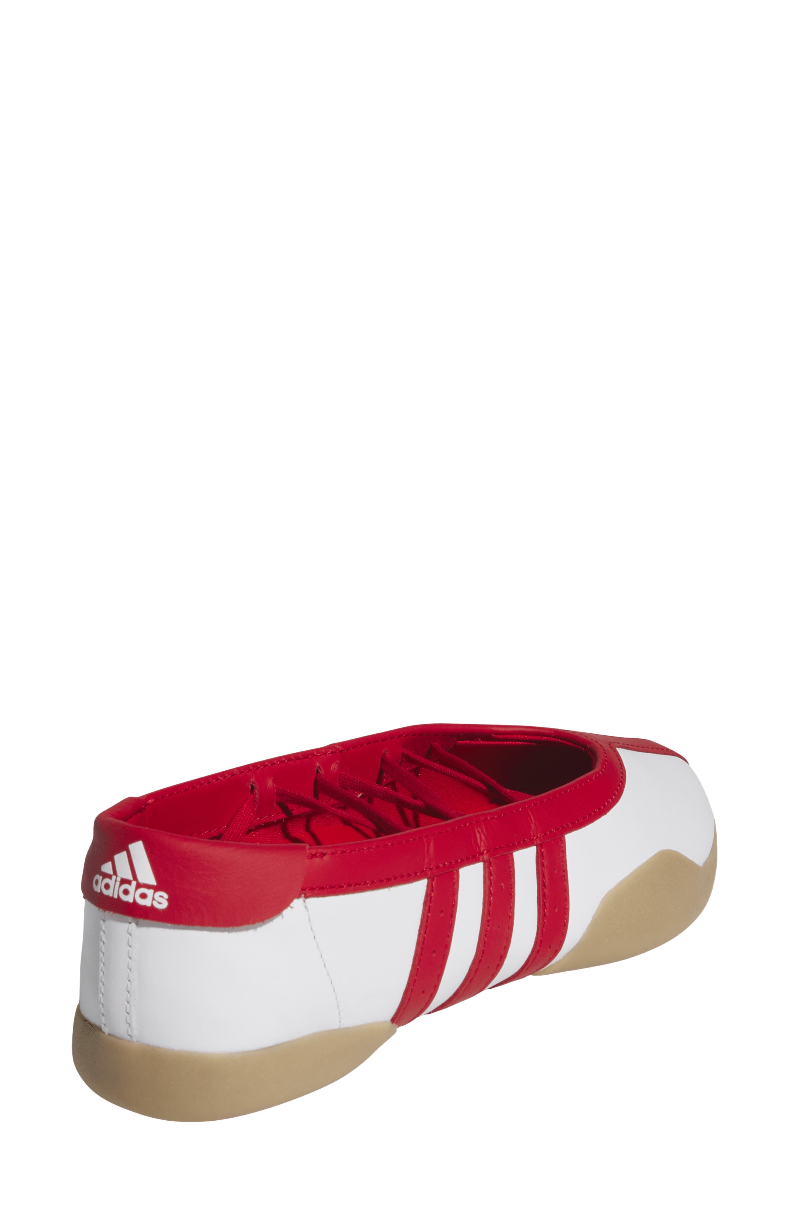 adidas Taekwondo Mei Ballet Flat, Alternate, color, White/ Scarlet/ Gum 3