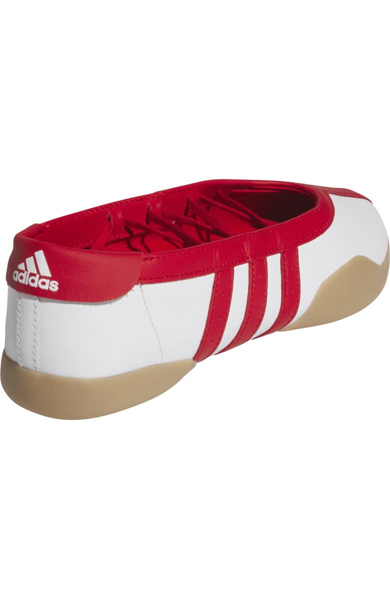 adidas Taekwondo Mei Ballet Flat, Alternate, color, White/ Scarlet/ Gum 3