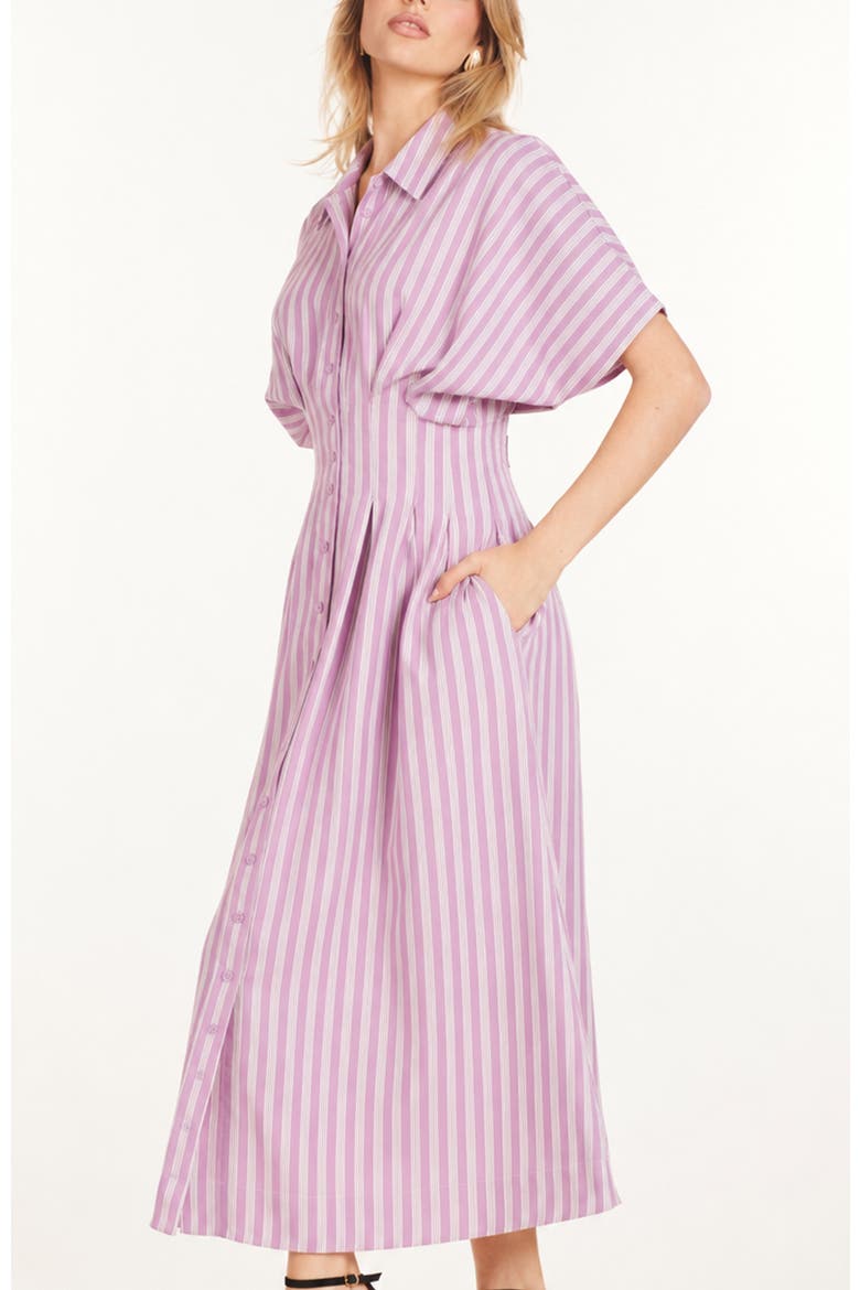 Maude Midi Dress, Alternate, color, Petal Stripe