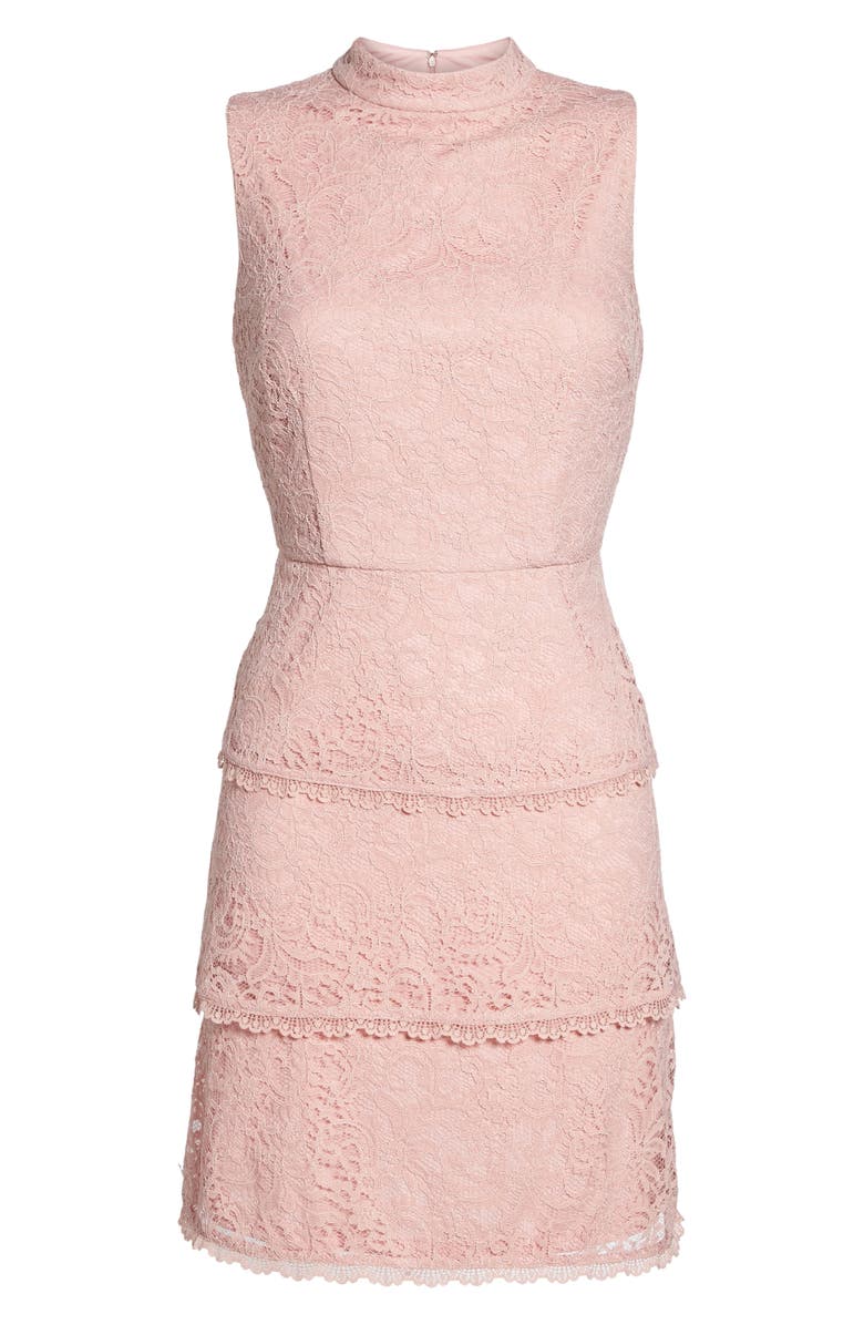 Adrianna Papell Sophia Tiered Lace Dress, Alternate, color, 